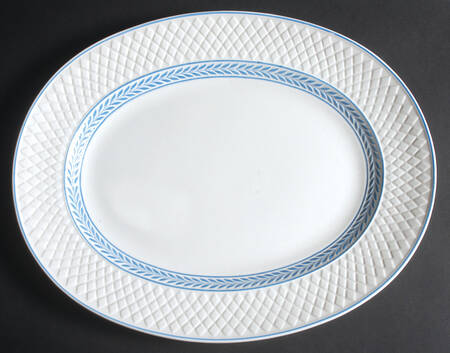 Elaine Blue (1290, Mansard) 15" Oval Serving Platter