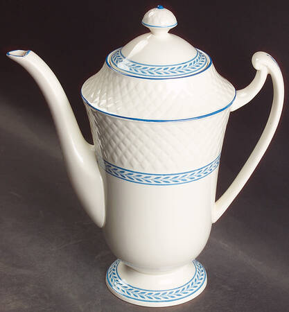 Elaine Blue (1290, Mansard) Coffee Pot & Lid