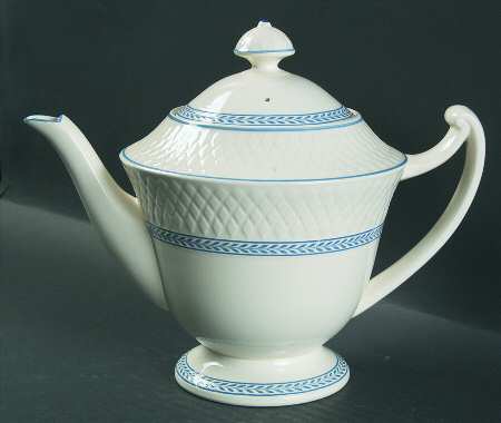 Elaine Blue (1290, Mansard) Teapot & Lid