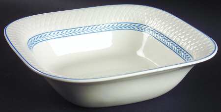 Elaine Blue (1290, Mansard) 9" Square Vegetable Bowl