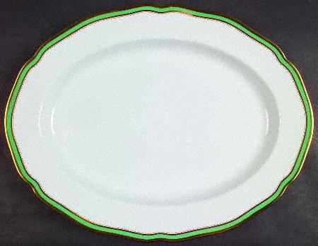 Embassy Green 16" Oval Serving Platter