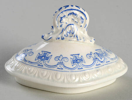 Ermine Blue Lid for Mini Sugar Bowl