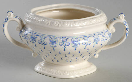 Ermine Blue Mini Sugar Bowl No Lid