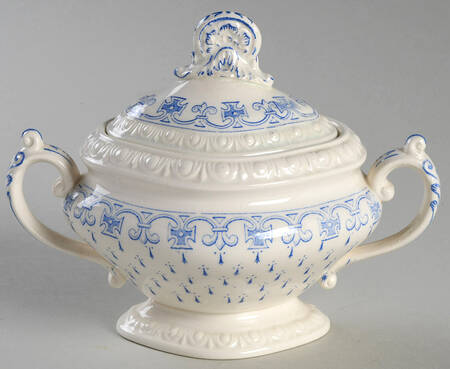 Ermine Blue Mini Sugar Bowl & Lid