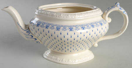 Ermine Blue Teapot No Lid