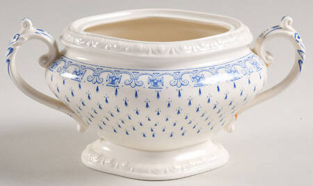 Ermine Blue Sugar Bowl No Lid