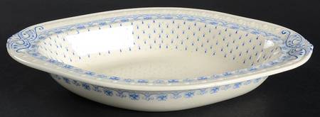 Ermine Blue 11" Oval Vegetable Bowl