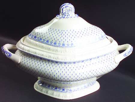 Ermine Blue Tureen &  Lid