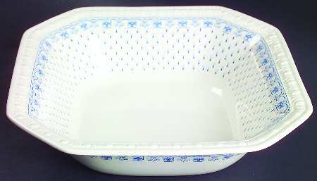 Ermine Blue 9" Square Vegetable Bowl