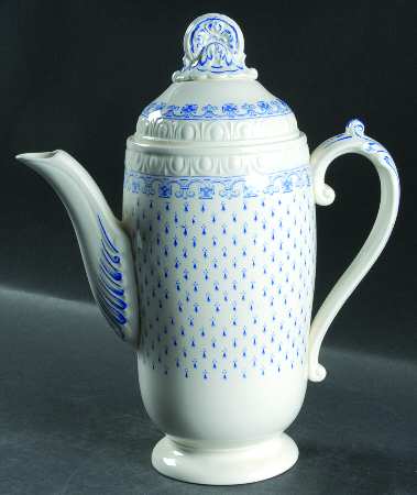 Ermine Blue Coffee Pot & Lid