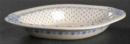 Ermine Blue 10" Oval Vegetable Bowl