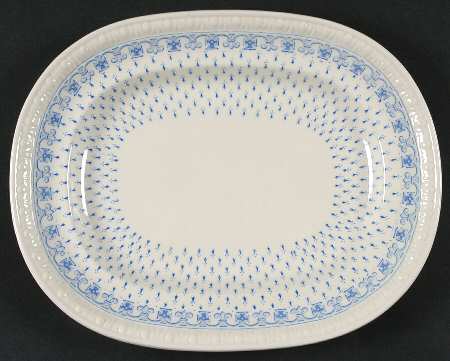 Ermine Blue 11" Oval Serving Platter