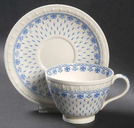 Ermine Blue Oversized Cup & Saucer Set