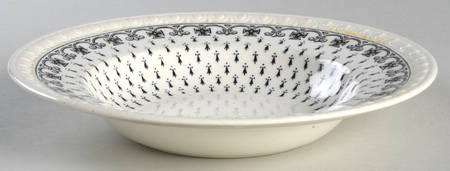 Ermine Black Rim Soup Bowl