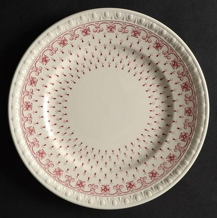 Ermine Red Salad Plate