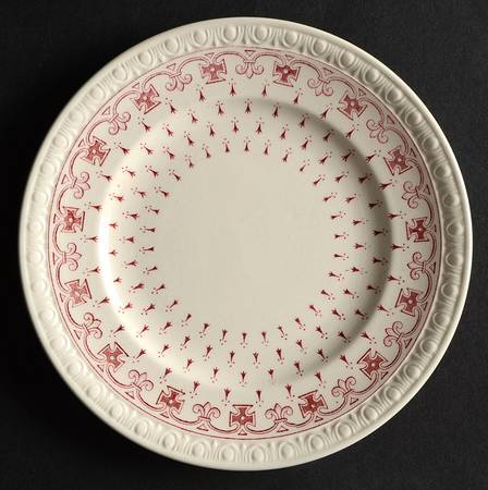 Ermine Red Bread & Butter Plate