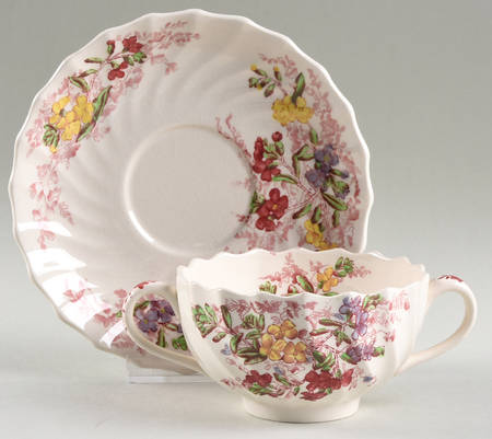Fairy Dell Footed Bouillon Cup & Saucer