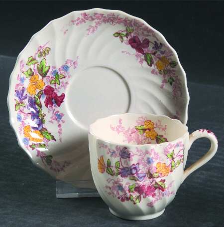 Fairy Dell Flat Demitasse Cup & Saucer Set