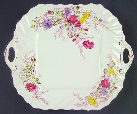 Fairy Dell Square Handled Cake Plate