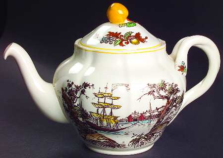 Fair Haven (Yellow Trim) Teapot & Lid