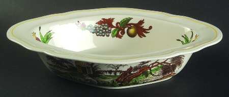 Fair Haven (Yellow Trim) 10" Oval Vegetable Bowl