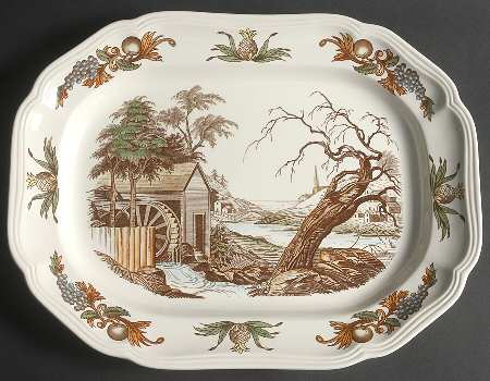 Fair Haven (No Trim) 14" Oval Serving Platter