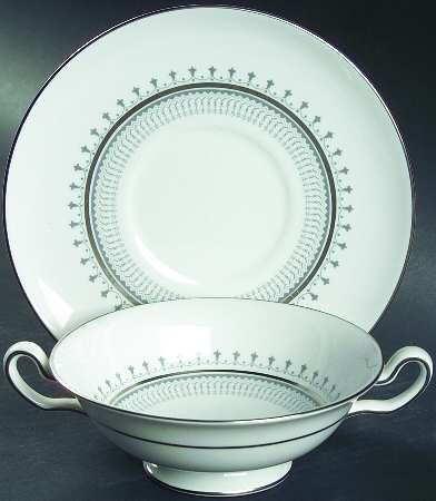 Fairfax Footed Cream Soup Bowl & Saucer Set