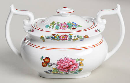 Famille Rose Sugar Bowl & Lid