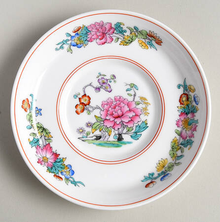 Famille Rose Saucer for Flat Demitasse Cup