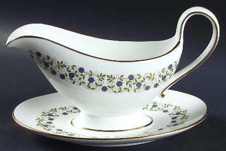 Filigree Gravy Boat with Attached Underplate