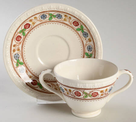 Firenze Footed Bouillon Cup & Saucer