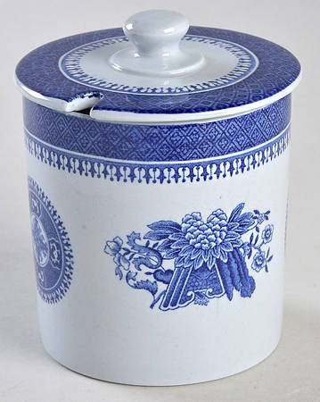 Fitzhugh Blue Jam/Jelly & Lid