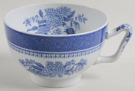 Fitzhugh Blue Canton Shape Footed Cup