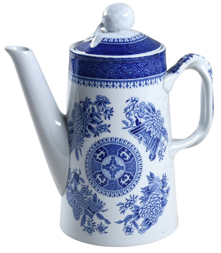 Fitzhugh Blue Small Coffee Pot & Lid