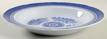 Fitzhugh Blue Large Rim Soup Bowl