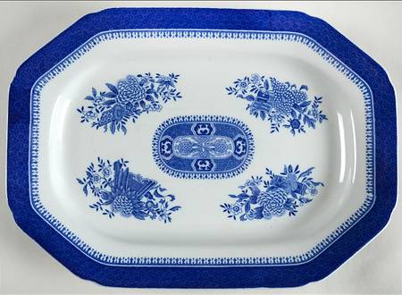 Fitzhugh Blue 12" Oval Serving Platter