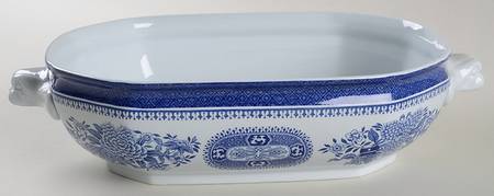 Fitzhugh Blue Oval Vegetable No Lid