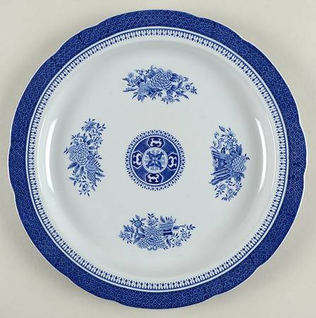 Fitzhugh Blue 12" Chop Plate (Round Platter)