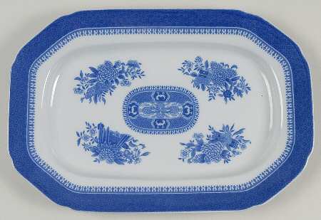 Fitzhugh Blue 10" Oval Serving Platter