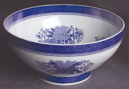 Fitzhugh Blue 9" Salad Serving Bowl