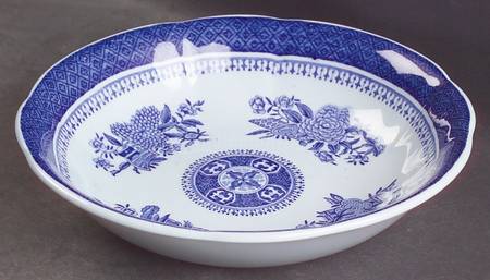 Fitzhugh Blue Coupe Cereal Bowl