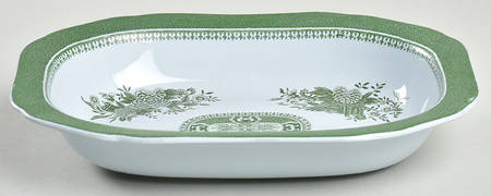 Fitzhugh Green 8" Oval Vegetable Bowl