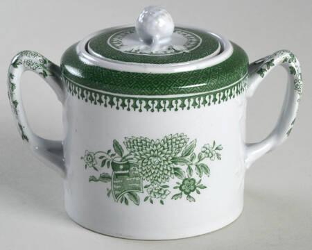 Fitzhugh Green Sugar Bowl & Lid