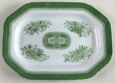 Fitzhugh Green 12" Oval Serving Platter