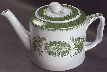 Fitzhugh Green Teapot & Lid