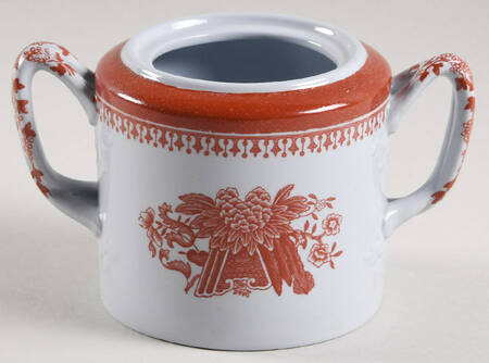 Fitzhugh Red Mini Sugar Bowl No Lid