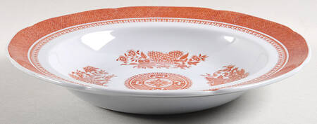 Fitzhugh Red Large Rim Soup Bowl