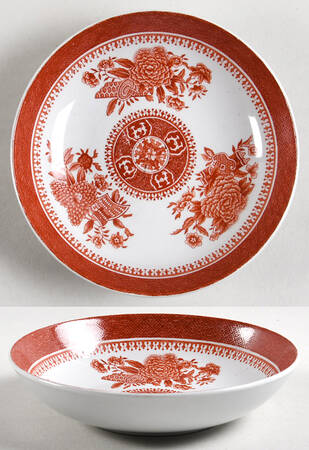 Fitzhugh Red Saucer for Canton Shape Footed Cup
