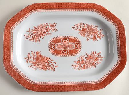 Fitzhugh Red 12" Oval Serving Platter