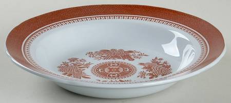 Fitzhugh Red Rim Soup Bowl